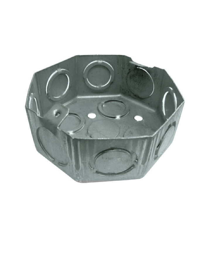 Caja Octogonal grande Metálica chapa 20 9x9cm para Embutir